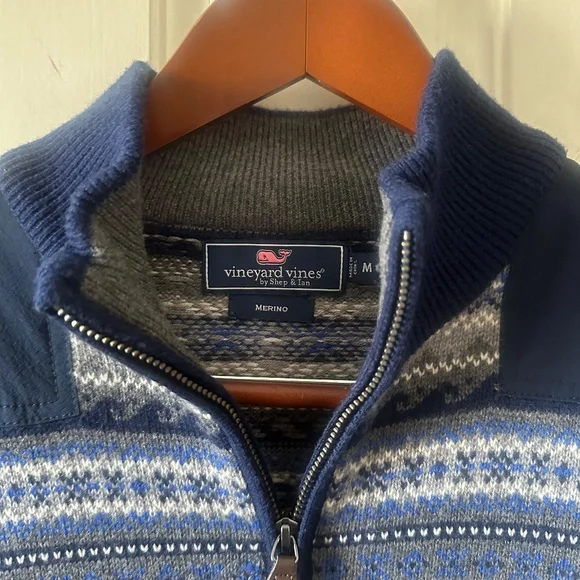 EUC - Vineyard Vines - Fair Isle Merino Shep Sweater - Size Medium